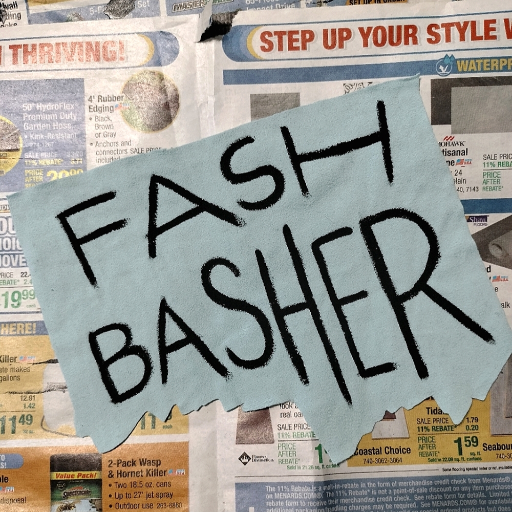 Baby Blue Jagged FASH BASHER Patch